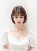30代40代大人かわいい前髪◆ピンクベージュ　髪質改善　縮毛矯正