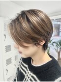 ハンサムショート/ショートヘア/ハイライト