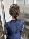 シニヨン/参列/結婚式/お呼ばれヘア