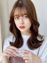 エインアンリー 明治神宮前(AIN.ANLY.) シースルーぱっつん前髪シャギーレイヤーロング韓国ヘア