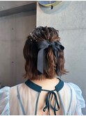 ハーフアップ  【 結婚式 お呼ばれヘア 】