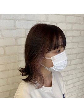 ビスイル 秋葉原店(Vis ill) フェイスフレーミングボブインナーカラー切りっぱなしボブ