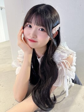 アルバム 池袋(ALBUM) 暗めカラーロングおくれ毛前髪カットグレージュ_F0856