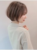 □ グランマッシュ/暗めカラー/ショート/ボブ/前髪/髪質改善