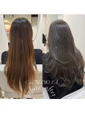オリーブグレージュ《★髪質改善うる艶水素カラー＋カット★》
