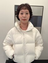 アンフェインド02(UNFEIGNED 02)&nbsp;ボブパーマ/大人ガーリー/ダークアッシュ/似合わせカット/伏見