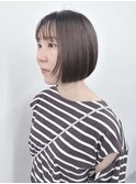 顔周りレイヤーマチルダボブ内巻きボブ姫カット小顔ボブ黒髪ボブ
