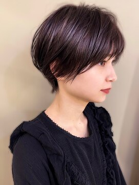 オーガニックマインド 坂戸 鶴ヶ島(organic+mind) ブリーチなしカラー◎紫で艶ショート髪質改善20代30代