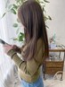 ハイクリアカラー×前髪、毛先メンテナンスカット ¥9500