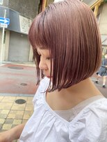 エフ ヘアーアンドリラクゼーション(F. hair & relaxation)&nbsp;【F.】ピンクベージュ×ミニボブ