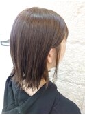外ハネ切りっぱなしボブ×ラベンダーアッシュ【前田 ヨシヒロ】