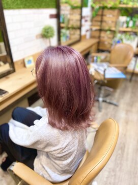 本田美容室 ピンクベージュ