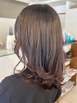 アクアオモテサンドウ(ACQUA omotesando) △韓国風レイヤーカットブリーチなしチョコレートブラウン