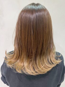 アイティー バイ アルバム 浦和店(IT by ALBUM) 裾カラーベージュ_ショコラベージュボブルフ_ba371971