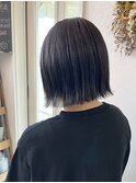 ◯切りっぱなしボブ&グレージュカラー