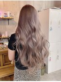 【MIRAC町田店河原崎】ミルクティーグレージュロングスタイル