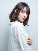 小顔ロングボブ