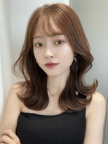フォンズ(FONS) くびれヘア 艶ブラウン ナチュラル可愛い韓国ヘア 暖色カラー