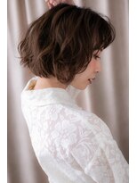 カバーヘア ブリス 大宮西口(COVER HAIR bliss) モノトーングレージュ波巻きくせ毛風大人ボブZ大宮20代30代40代