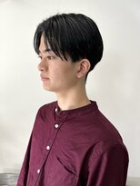 メンズカット センターパート マッシュ ツーブロック