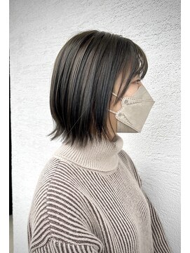 ラブヘアーノット(love hair knot) ミディアムボブ/オリーブ/グレージュ/20代、30代