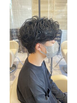 サロンドジョー(salon de joe) 【TAKUYA】センターパート×ビッグカールパーマ