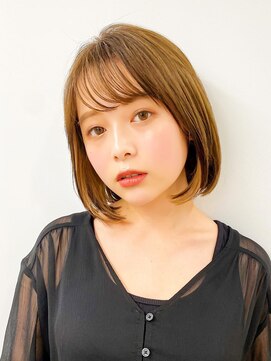 エアー 横浜(AIR) 【長谷川】大人ガーリーボブインナーベージュ