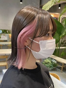 サンクプロジェクト(cinq PROJECT) インナーカラーイヤリングカラーダブルカラーベージュカラー韓国