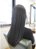 ロングスタイル×水素トリートメント×暗髪