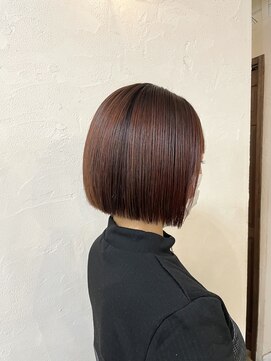 リノカヒリ(Lino kahili) パツっとボブ×オレンジカラー