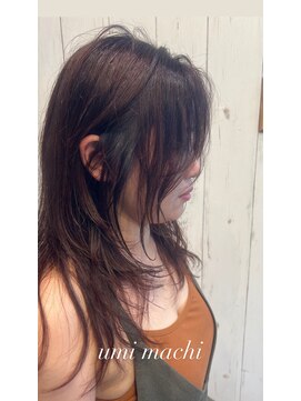 ウミマチ(umi machi) umi machi エアリーシャギ（セミロング）2024/8/21