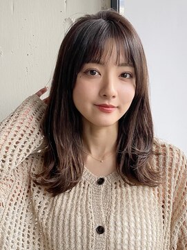 エトラ 渋谷店(etora) 前髪 アンブレラカラー こなれミディ イメチェン ウェーブパーマ