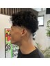 メンズカット+シェービング+パーマ
