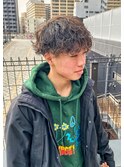 マッシュ×波巻きパーマ
