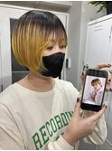 ダブルカラーイエローカラーケアブリーチハイトーンカラー韓国