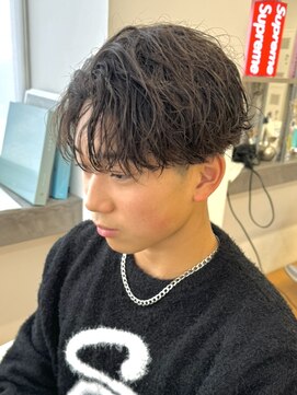 ビカム 名駅(become) 【フェザーパーマ】フェザーショート　名古屋　センターパート