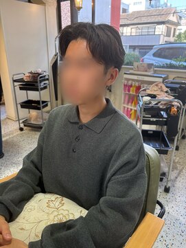 サンバイセライロ 千葉(SAN. by celilo) メンズ韓国ヘア/ニュアンスパーマ/毛流れセンターパート/関祐翔