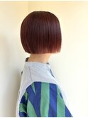 チェリーブラウンのミニボブ