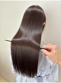 髪質改善*ダークオリーブフェミニンロング*美髪【Zina博多】