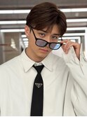 men'sメンズ髪質改善縮毛矯正ブリーチなしブルーブラック/立川