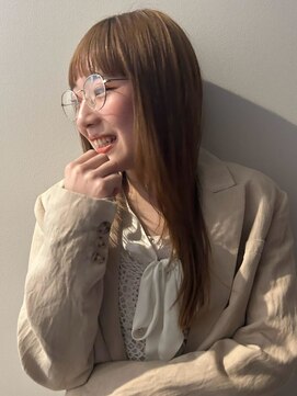 ユニバイリサ 天神大名店(uni by risa) フルバング ブリーチ ハイトーン レイヤーカット 艶髪 韓国ヘア