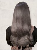 20代30代髪質改善カラーラベンダーベージュ毛先パーマ透け感