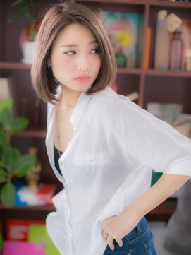 カバーヘア ブリス 上尾西口店(COVER HAIR bliss) 大人かっこいいロブヘア前下がりボブA1上尾30代40代50代