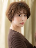カバーヘア ブリス 戸田公園西口店(COVER HAIR bliss)&nbsp;ミルクティーベージュブリーチなしひし形ショートボブ30代40代X