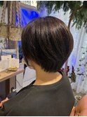 ショートボブ×ナチュラル縮毛矯正