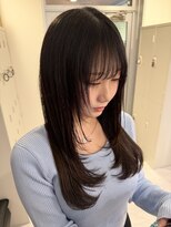 ヘアーデザイン シーベル(HAIR DESIGN SEA BELLE) 艶感ダークカラー×顔まわりレイヤー
