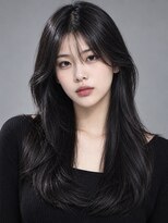 トリニティ(trinity)&nbsp;黒髪スタイル ラベンダーブラック レイヤーカット 豊見城