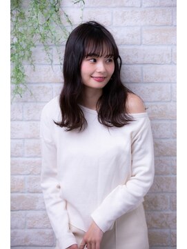 ヘアーアートシフォン 池袋西口店(Hair art chiffon) 似合わせカットで個性的斜めバング大人かわいいナチュラルボブ★