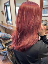 カミナ(KAMINA)&nbsp;Hカラーで作るピンクレッドカラー