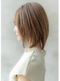 大人かわいい/小顔ひし形/髪質改善/ミディアムレイヤーボブ